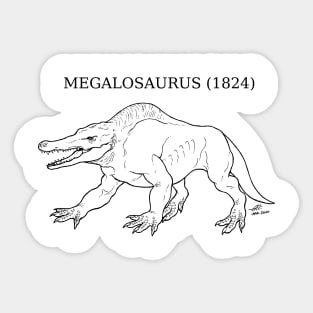 Vintage Megalosaurus Sticker